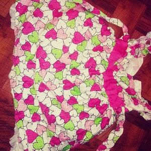 Beautiful pink white and green heart dress